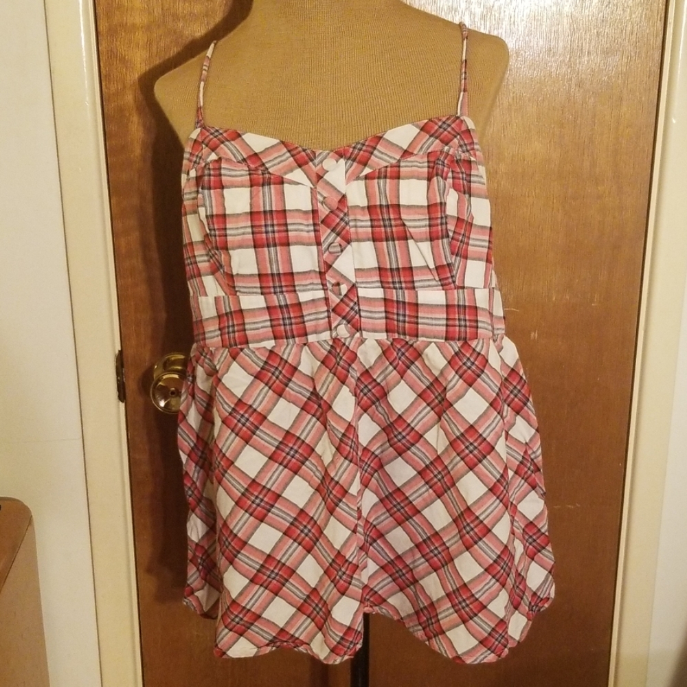 Torrid Plaid Babydoll Tank Torrid Size 0